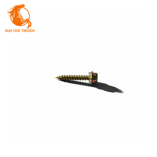 Vít tôn xà gỗ xi mạ vàng ron trắng 40mm
